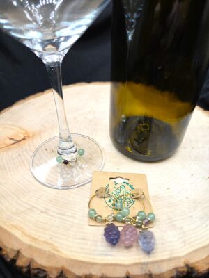 Fluorite Grape Bunches Wine Charms