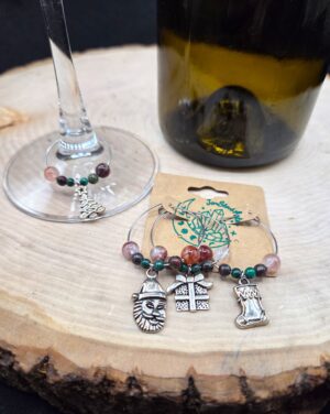 Christmas Wine Charms