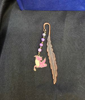 Purple Dragon Gemstone Bookmark