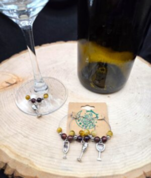 Wine Glass Themed Wine Charms