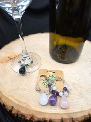 Waterdrop Gemstone Wine Charms