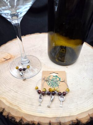 Wine Glass Themed Wine Charms