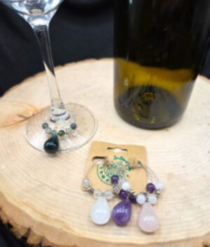 Waterdrop Gemstone Wine Charms
