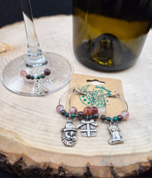Christmas Wine Charms