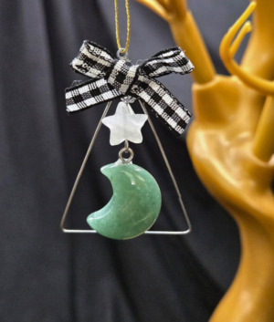 Green Aventurine Moon Ornament