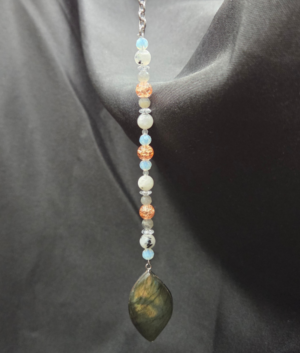 Labradorite Leaf Radiant Charm