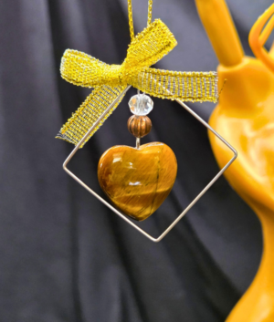 Tiger's Eye Heart Ornament