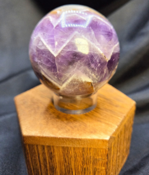 Chevron Amethyst Sphere – Polished Natural Crystal (A)