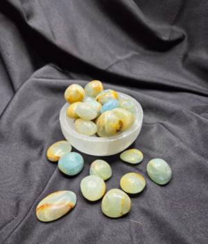 Lemurian Aquatine Calcite (Blue Onyx) Tumble