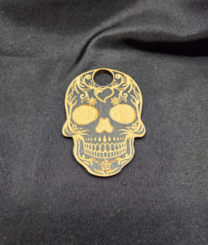 z Wood Sugar Skull Sphere Holder