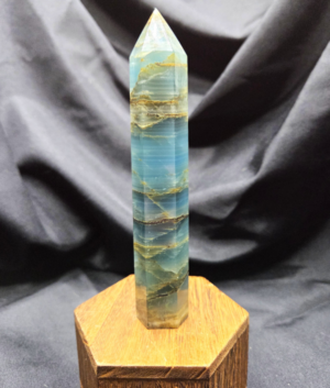 Lumerian Aquatine Calcite (Blue Onyx) Small Tower