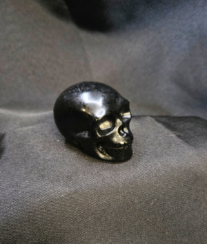 Black Obsidian Small Polished Crystal Skull 2 inches