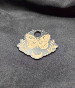 z Wood Butterfly Moon Sphere Holder