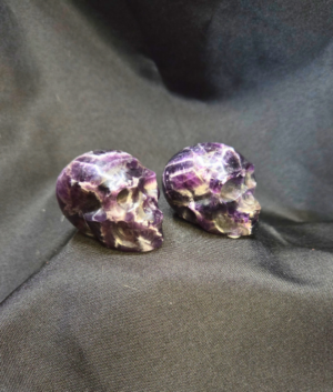 Chevron Amethyst Small Polished Crystal Skull 2 inches