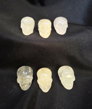Clear Quartz Mini Polished Crystal Skull 1 inch