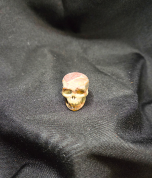Fruit Jasper Mini Polished Crystal Skull 1 inch