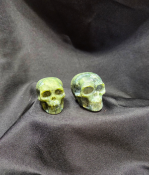 New Jade aka Serpentine Small Polished Crystal Skull 2 inches