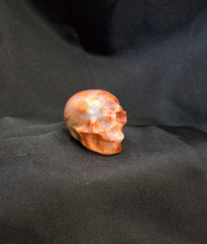 Pink Petal Agate aka Cotton Candy Agate aka Pink Agate Small Polished Crystal Skull 2 inches