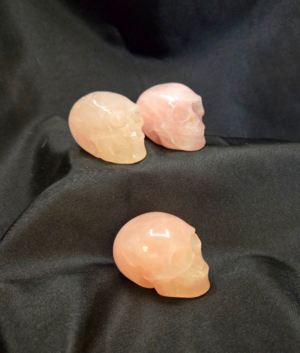 Rose Quartz Small Polished Crystal Skull 2 inches
