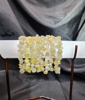 Gold Rutile Chip Beads Bracelet