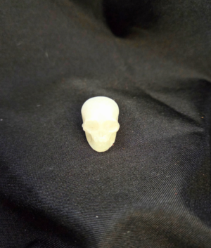 Selenite - Satin Spar Mini Polished Crystal Skull 1 inch