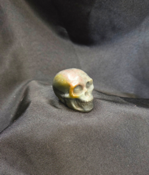 Gray Serpentine Small Polished Crystal Skull 2 inches