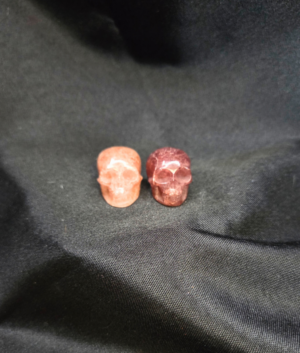 Strawberry Quartz Mini Polished Crystal Skull 1 inch