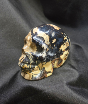 Volcano Agate Polished Crystal Skull 3.5 inches