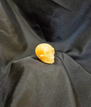 Yellow Calcite Small Polished Crystal Skull 2 inches