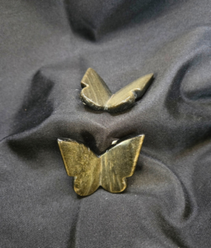 Gold Sheen Obsidian 3D Crystal Butterfly