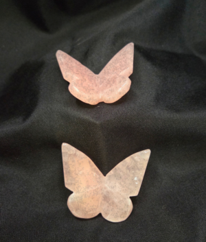 Rose Quartz 3D Crystal Butterfly