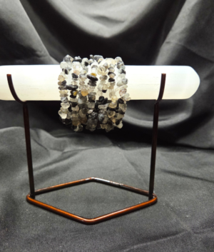 Tourmalinated Quartz Chip Beads Bracelet