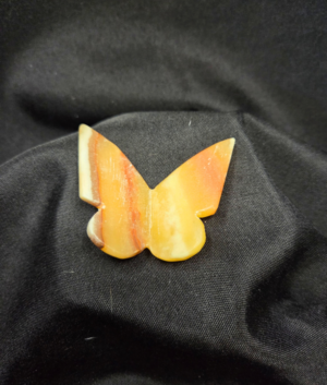 Yellow Calcite 3D Crystal Butterfly