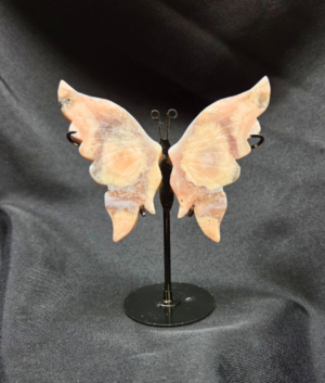 Butterfly Wings-Pink Amethyst w/ Flower Agate
