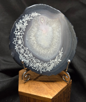 Etched Gray Agate Slab