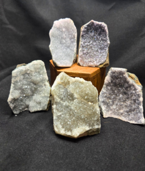 Natural Black Amethyst Cut Base Cluster