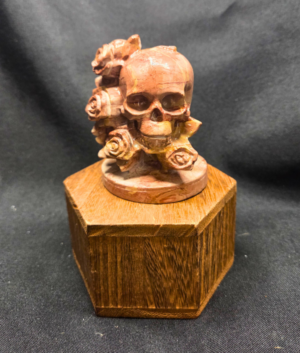 Picture Jasper Crystal Skull w/Roses