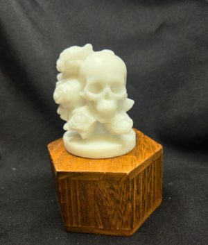 Dolomite Crystal Skull w/Roses