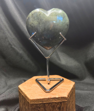 Heart-Blue Flash Labradorite with Stand