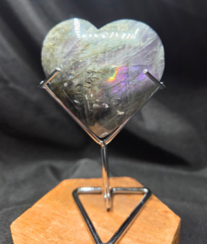 Heart-Purple Flash Labradorite with Stand