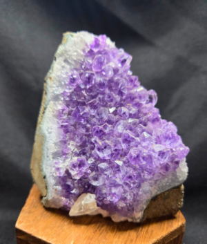 Large Brazilian Amethyst Cut Base with Calcite (A)