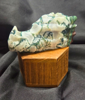 Moss Agate Dragon Head