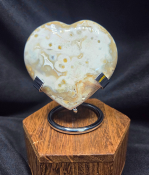 Heart-Ocean Jasper with Stand (A)