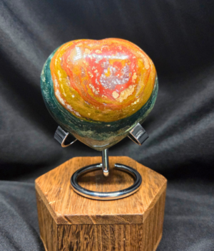 Heart-Ocean Jasper with Stand (C)