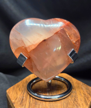 Heart-Red Fire Quartz with Stand