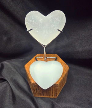 Heart-Selenite with Stand