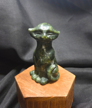 Serpentine Cat Carving
