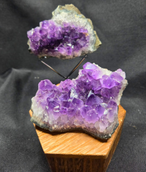 Natural Uruguayan Amethyst Cluster with Display Stand