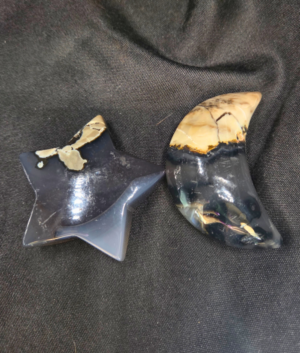 Star & Moon Set-Volcano Agate