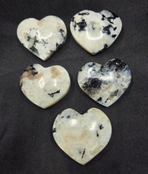 Heart- Rainbow Moonstone (A)